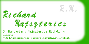 richard majszterics business card